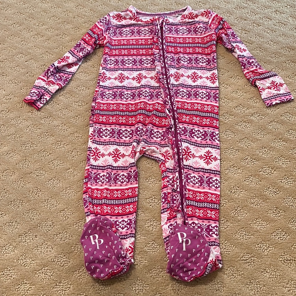 Posh Peanut Maya Ruffle Footie 18-24M